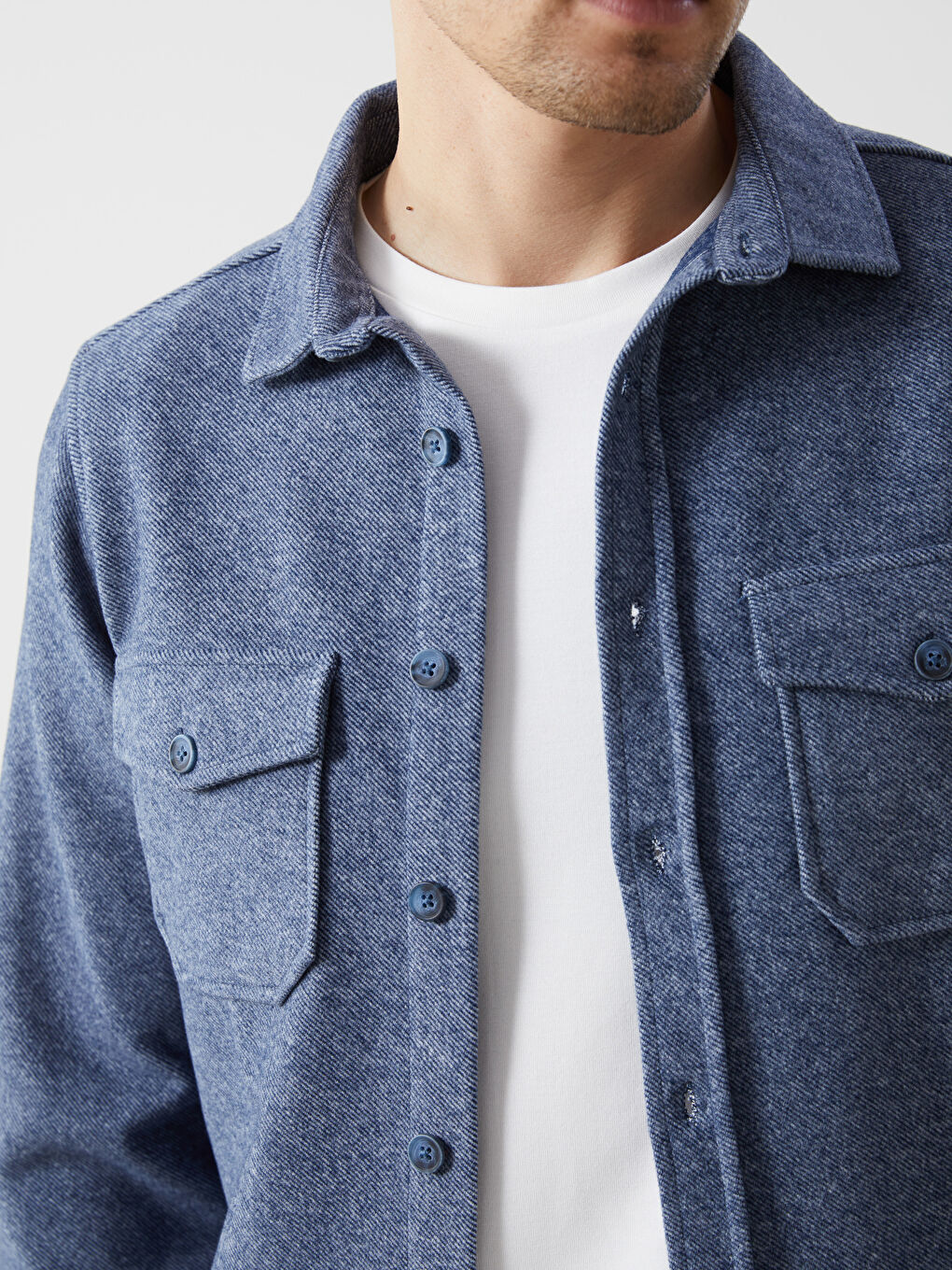 Mavi Regular Fit Uzun Kollu Erkek Gömlek Ceket-2