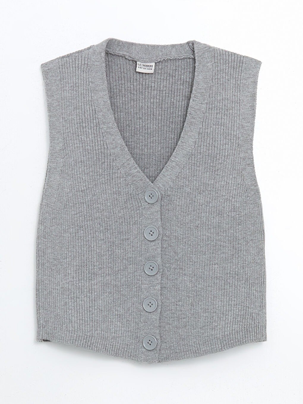 LCW Kids V-Neck Girl Kids Knit Vest -W4M026Z4-CT3
