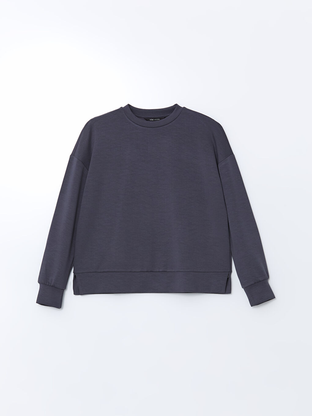 Antrasit Oversize Modal Karışımlı Kadın Sweatshirt-4