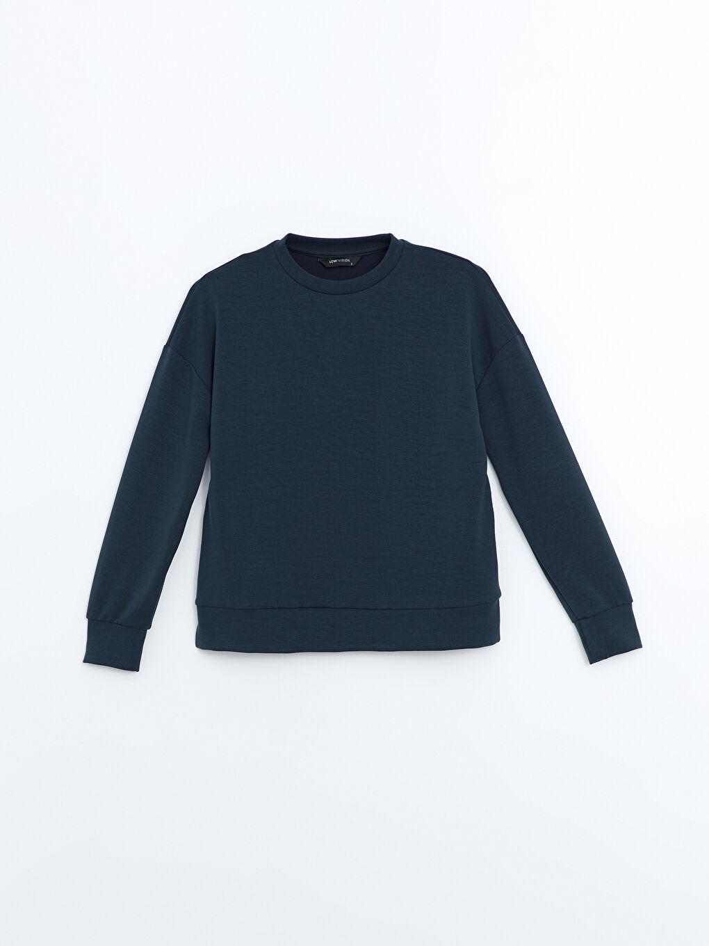 Lacivert Oversize Modal Karışımlı Kadın Sweatshirt-4