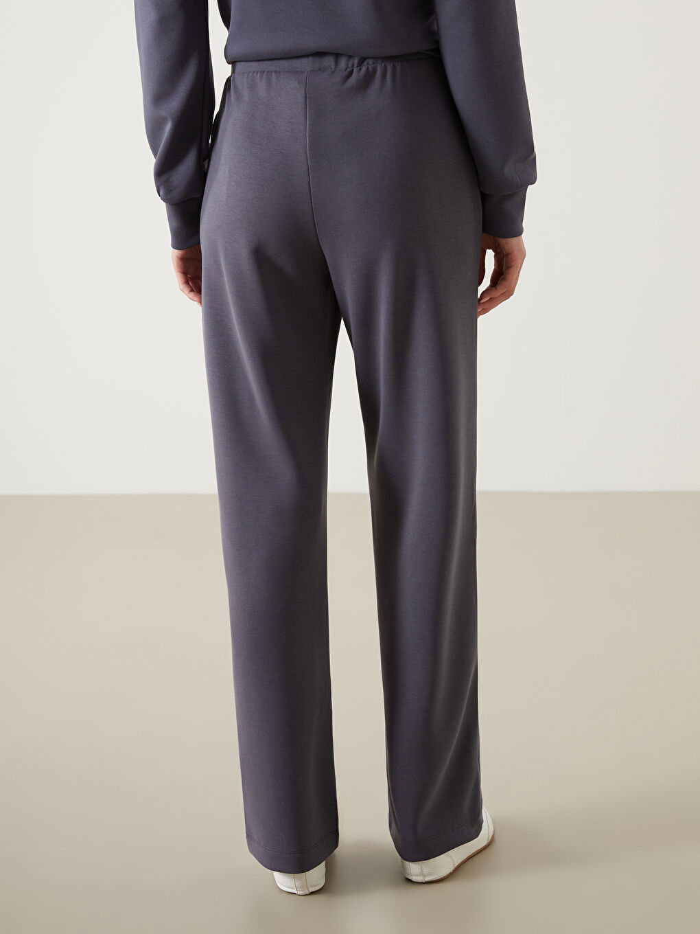 Antrasit Modal Karışımlı Kadın Eşofman Altı-3