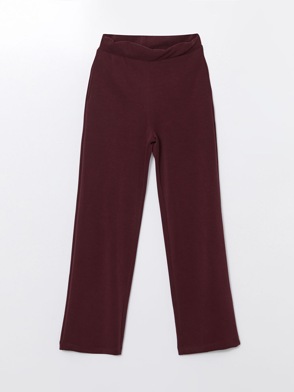 Bordo Modal Karışımlı Kadın Eşofman Altı-4