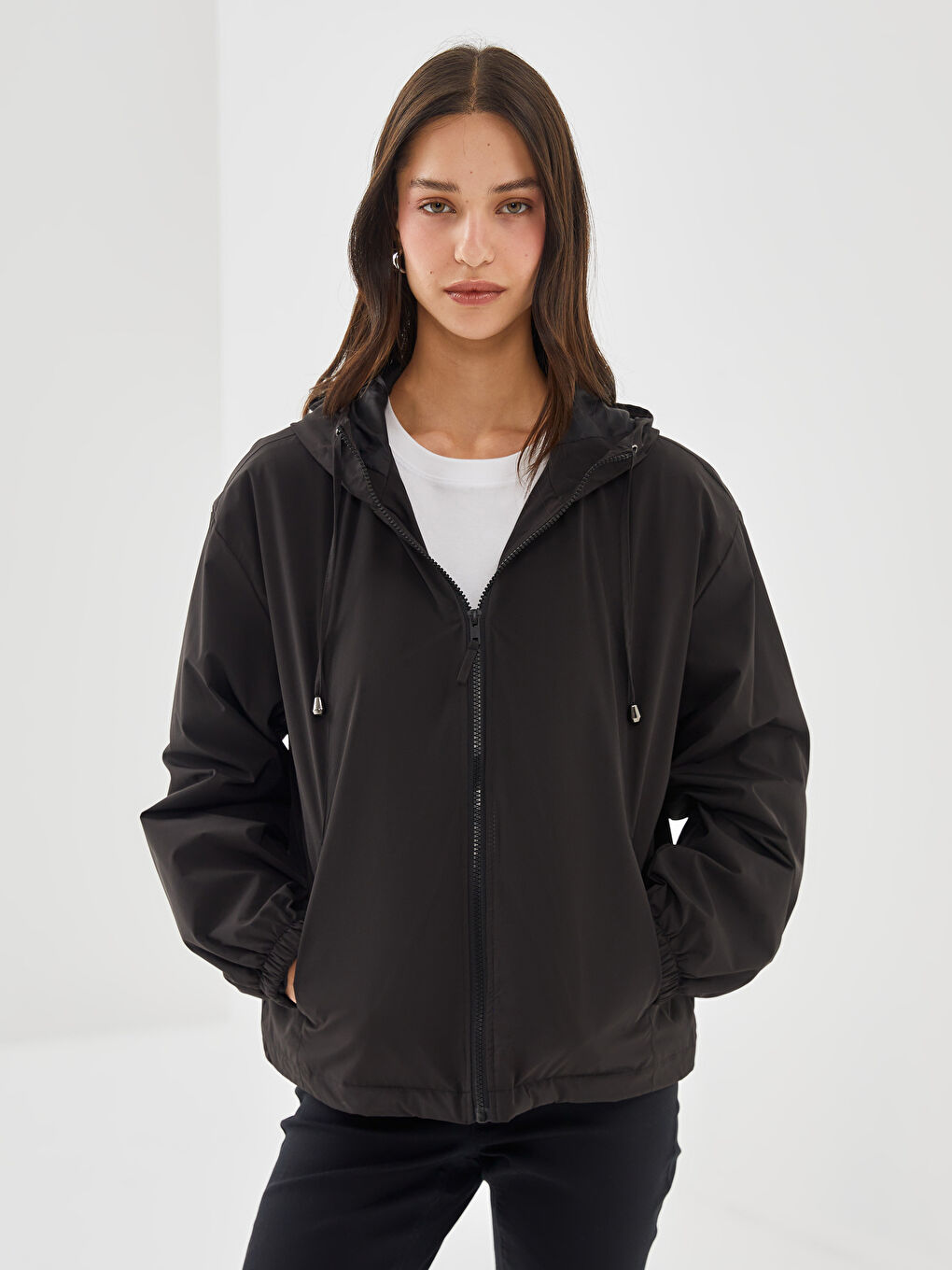 LCW Vision Hooded Women's Raincoat -W57755Z8-CVL