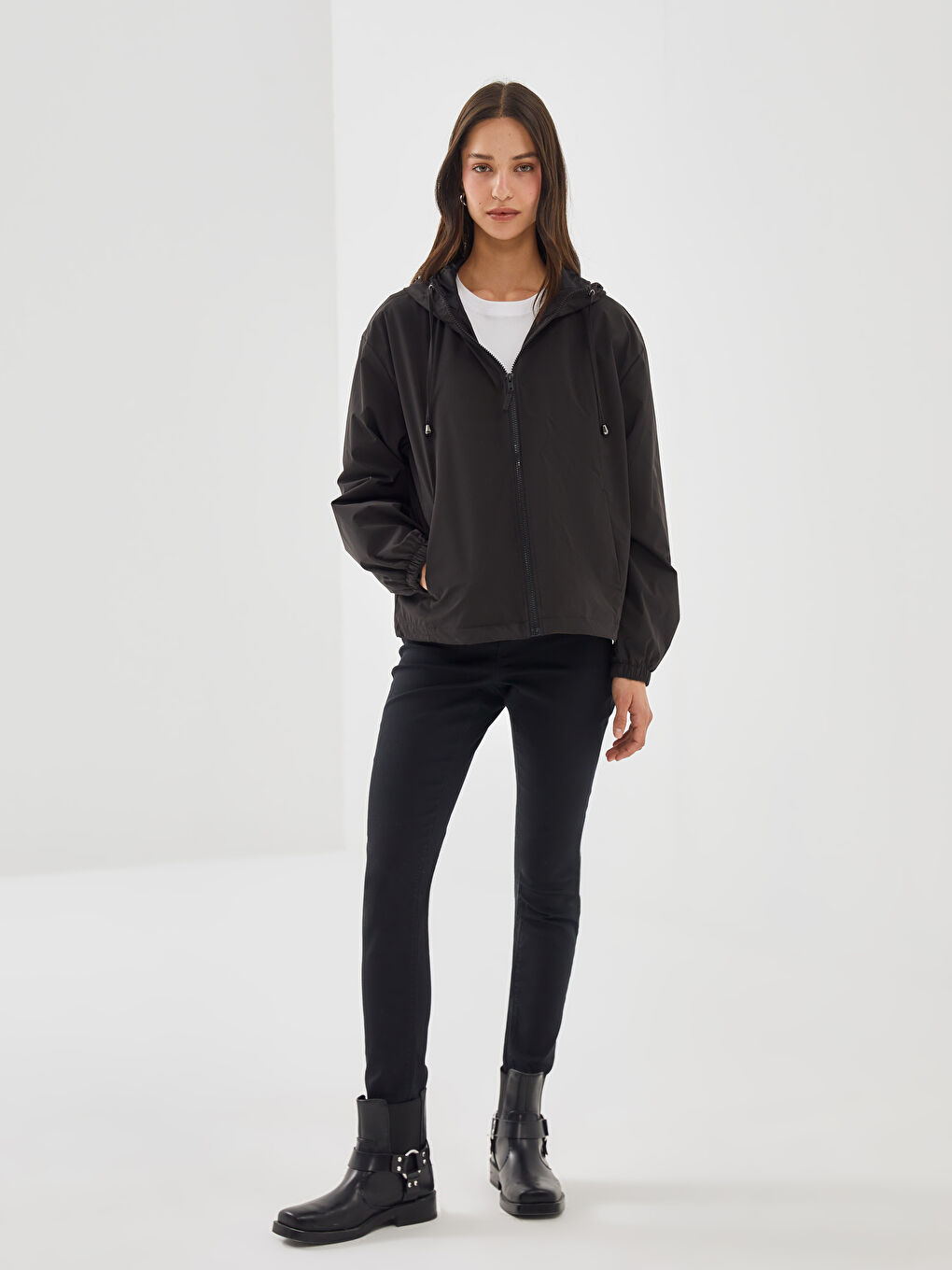LCW Vision Hooded Women's Raincoat -W57755Z8-CVL