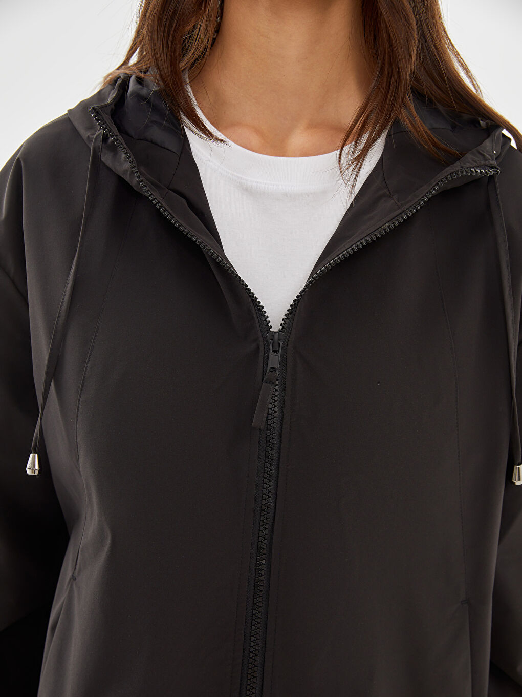 LCW Vision Hooded Women's Raincoat -W57755Z8-CVL