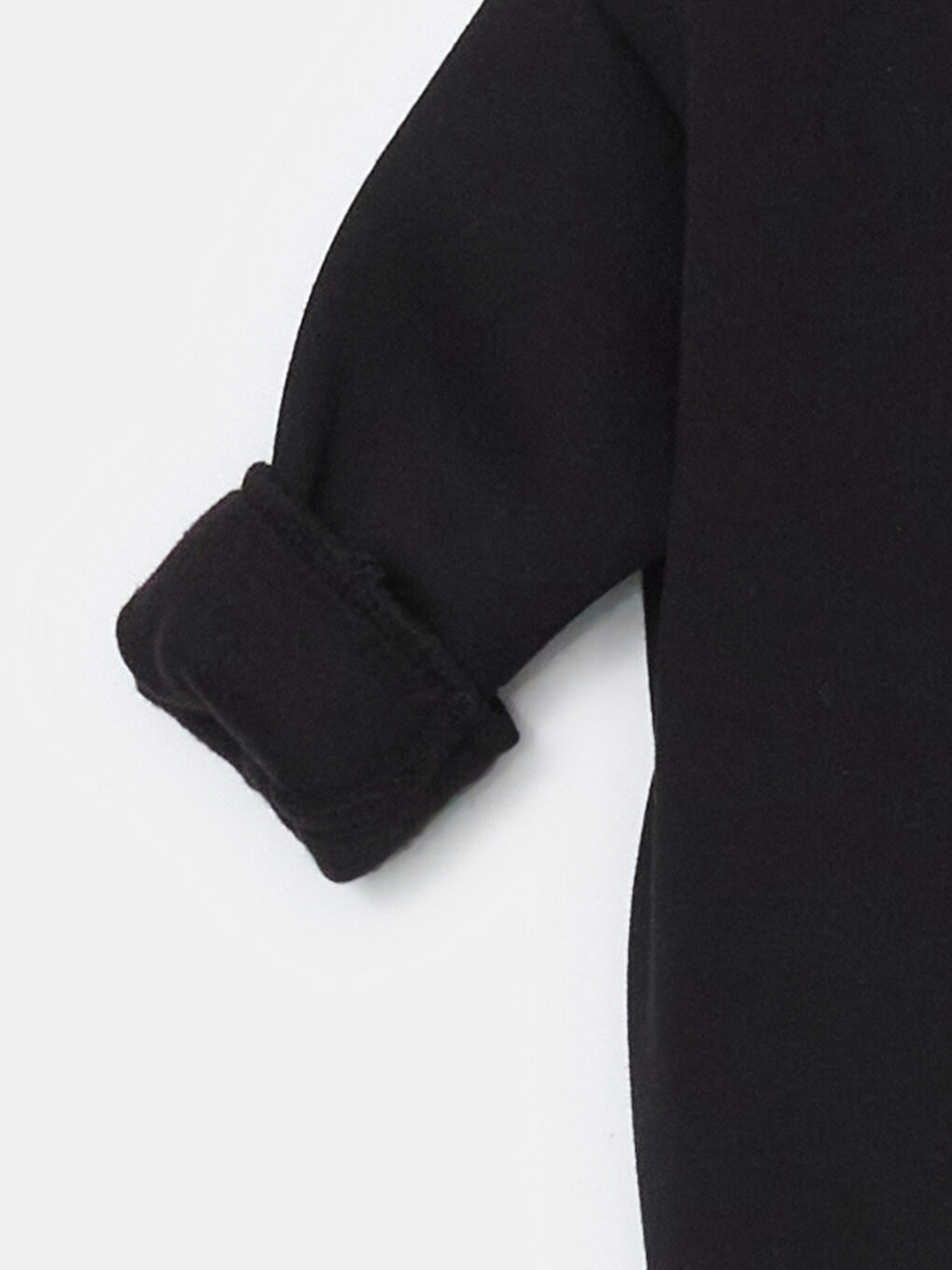 Siyah Bisiklet Yaka Baskılı Erkek Çocuk Sweatshirt-2