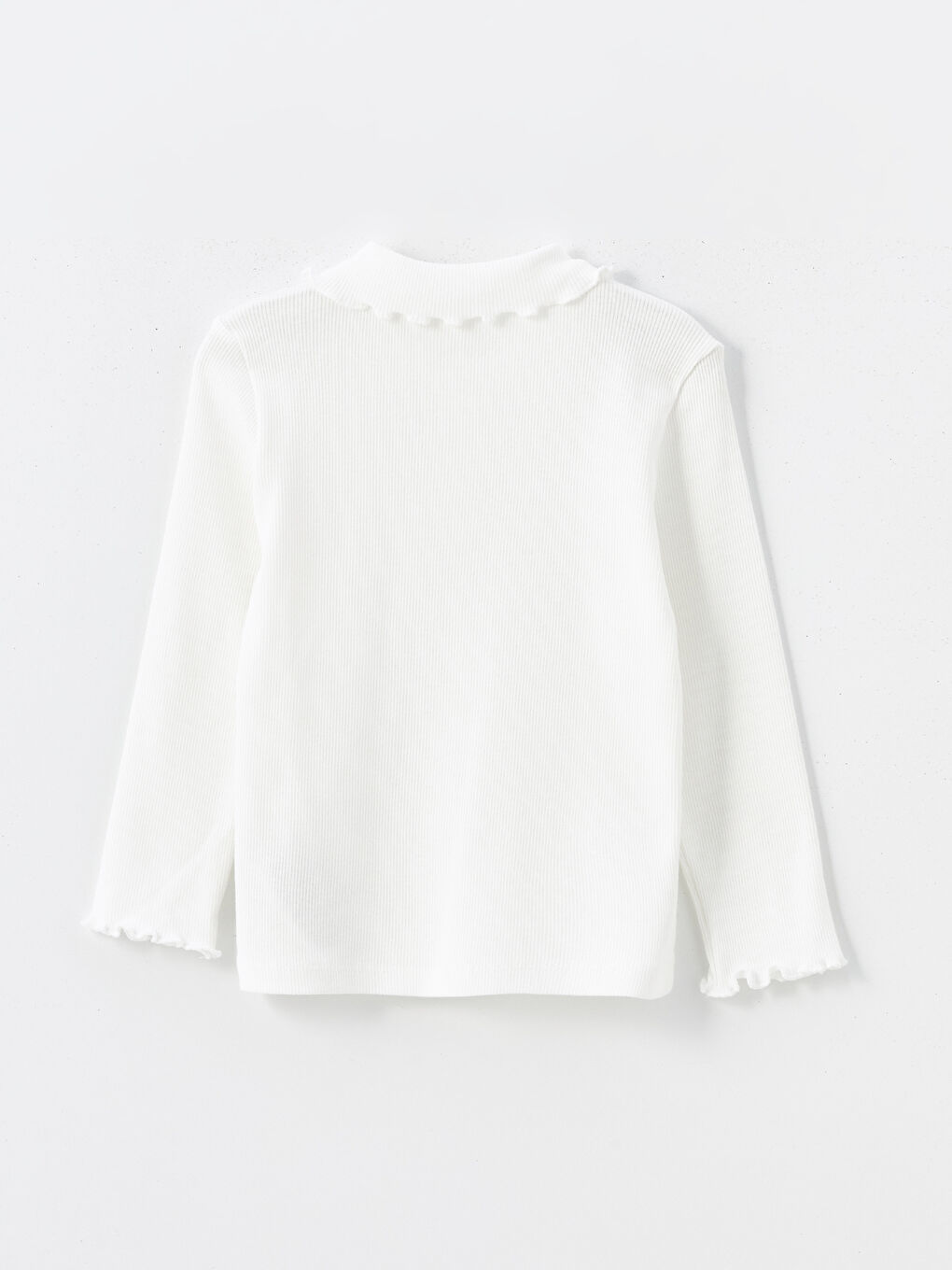 LCW Kids Тениска за момичета с яка, дълъг ръкав и изчистен дизайн -W58154Z1-R9J