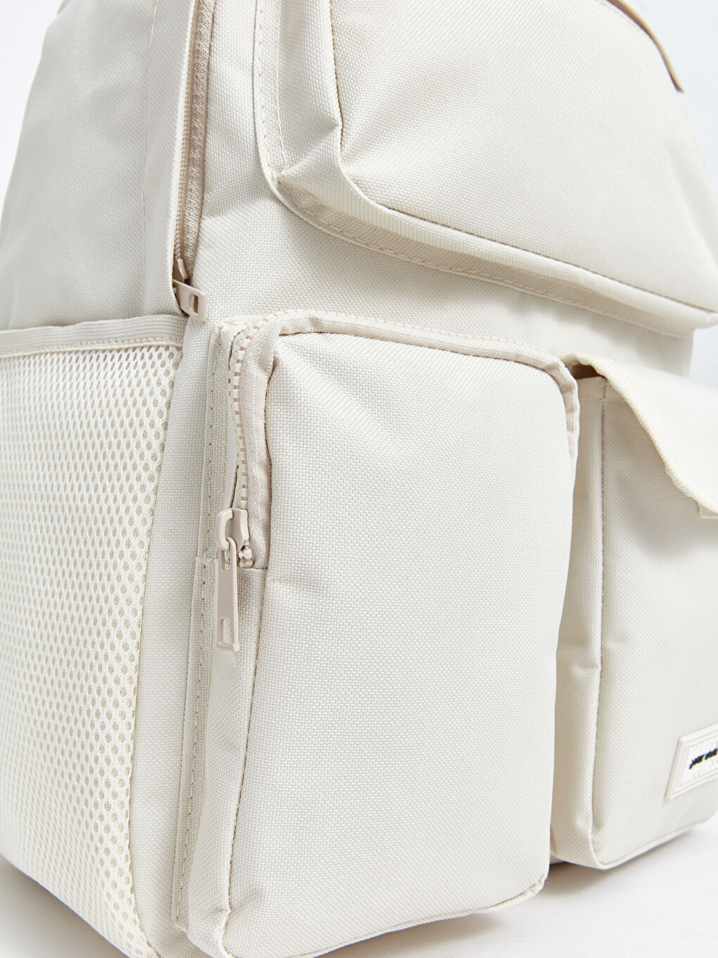 Bej Çok Bölmeli Kadın Sırt Çantası-5