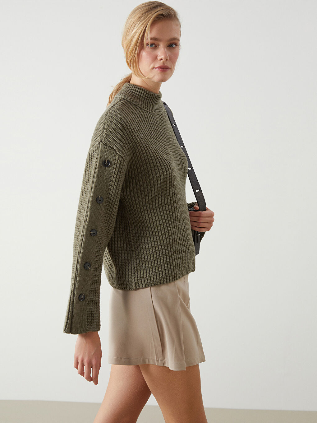 Crew Neck Women's Knitwear Sweater -W4M101Z8-HDA