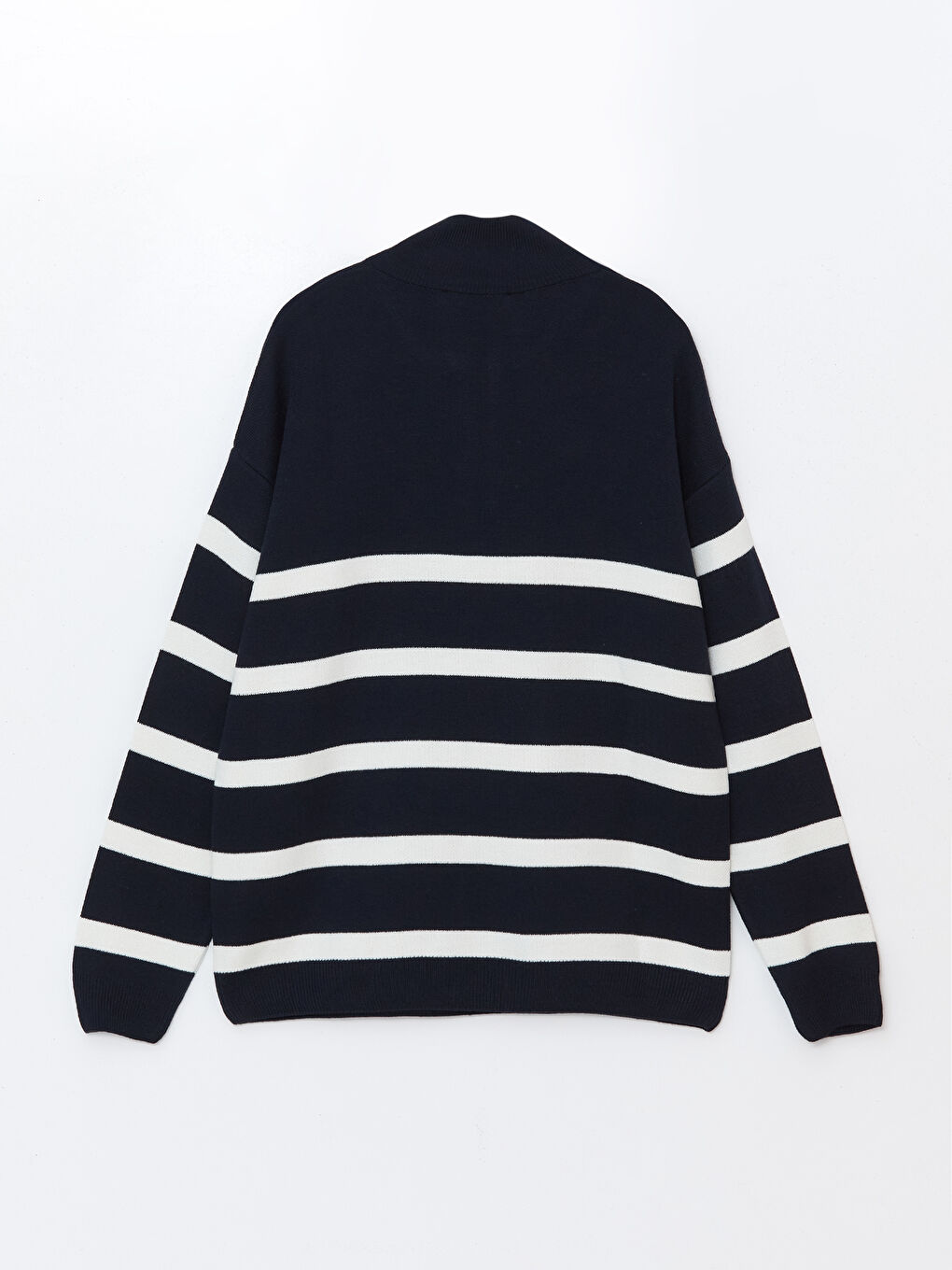 XSIDE Funnel Neck Long Sleeve Striped Men's Knitwear Sweater -W58409Z8-YH3