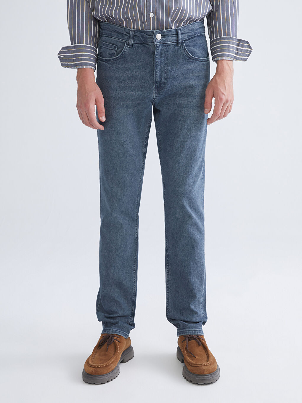 Gri 779 Regular Fit Erkek Jean Pantolon-1