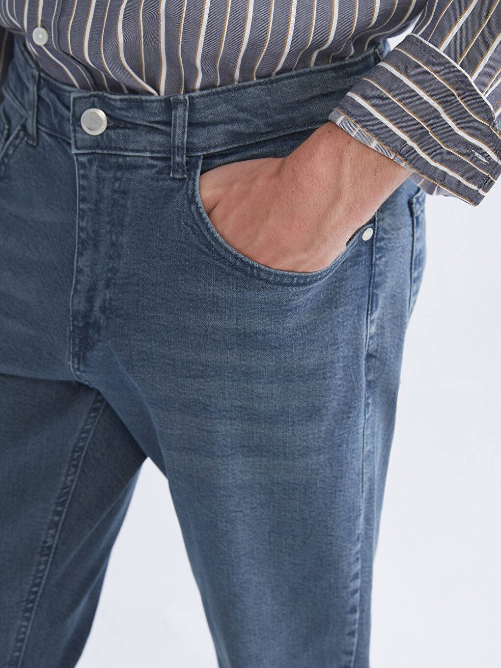 Gri 779 Regular Fit Erkek Jean Pantolon-2