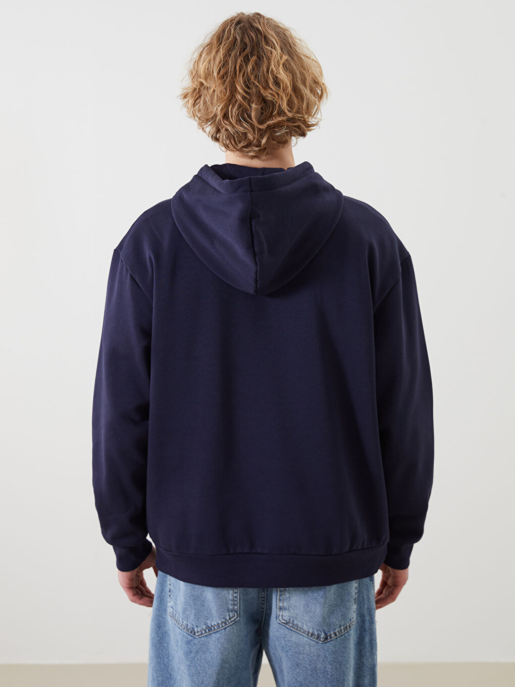 هودي مطبوع كم طويل للرجال-3