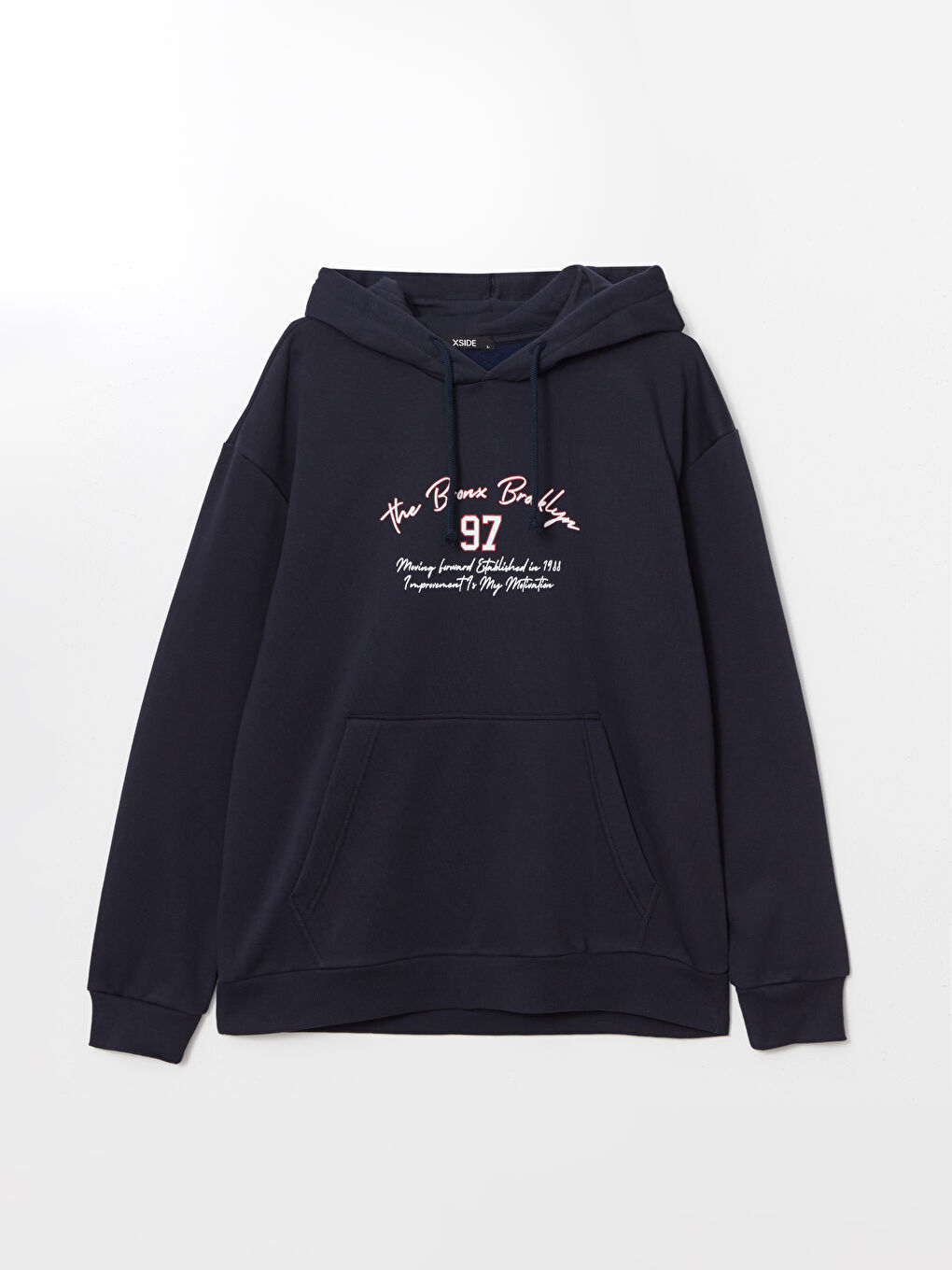 هودي مطبوع كم طويل للرجال-4