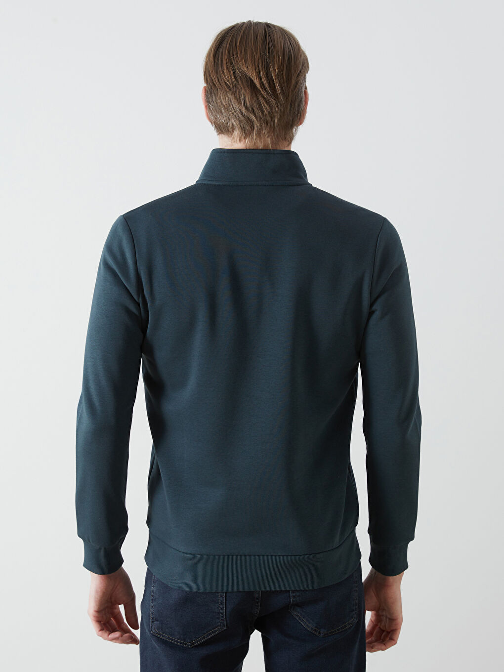 Funnel Neck Long Sleeve Men's Thick Sweatshirt-7