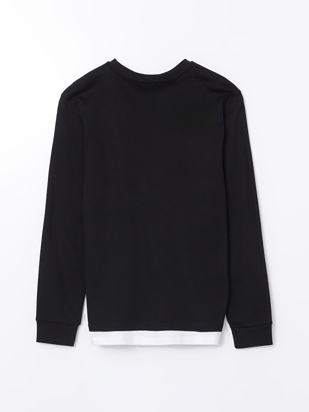 كنزة رياضية كم طويل برقبة دائرية للرجال-5