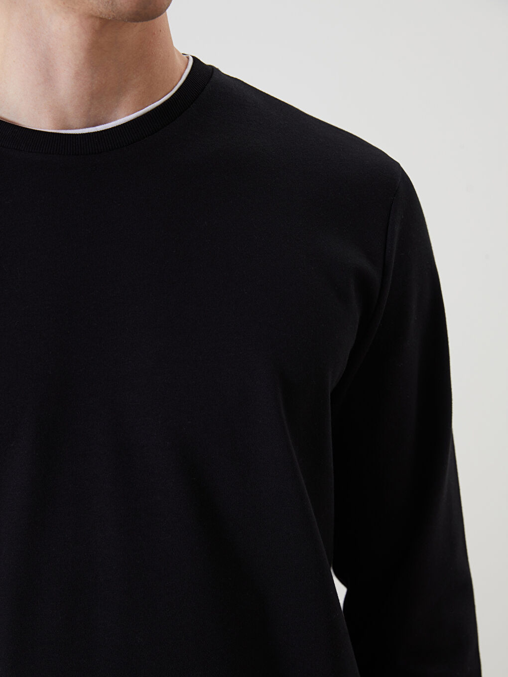 Crew Neck Long Sleeve Men's Sweatshirt-2