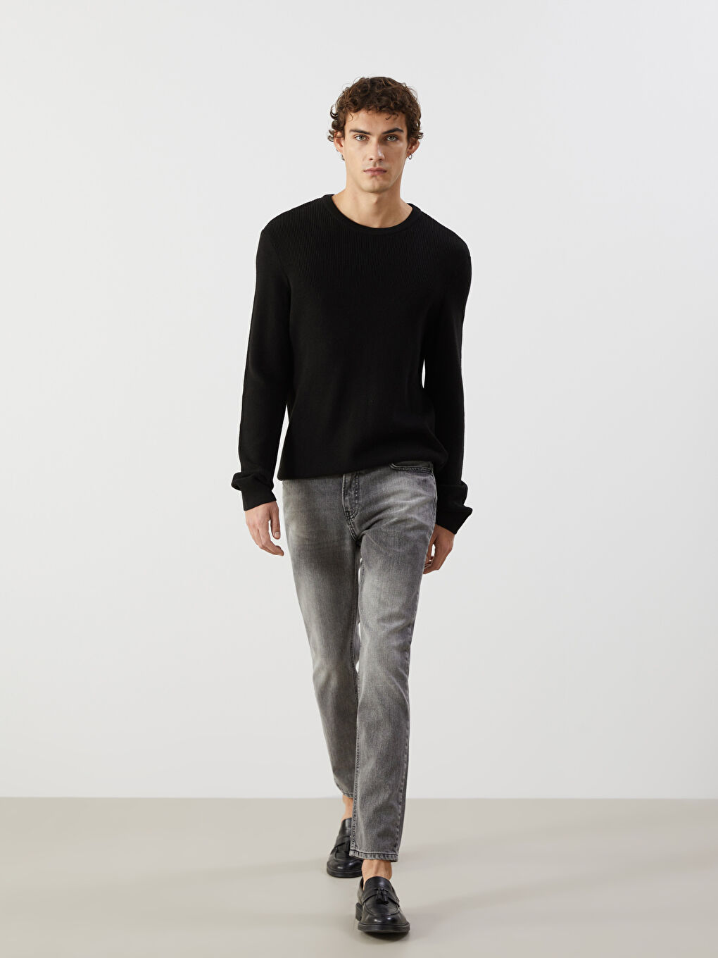 Antrasit Slim Fit Erkek Jean Pantolon