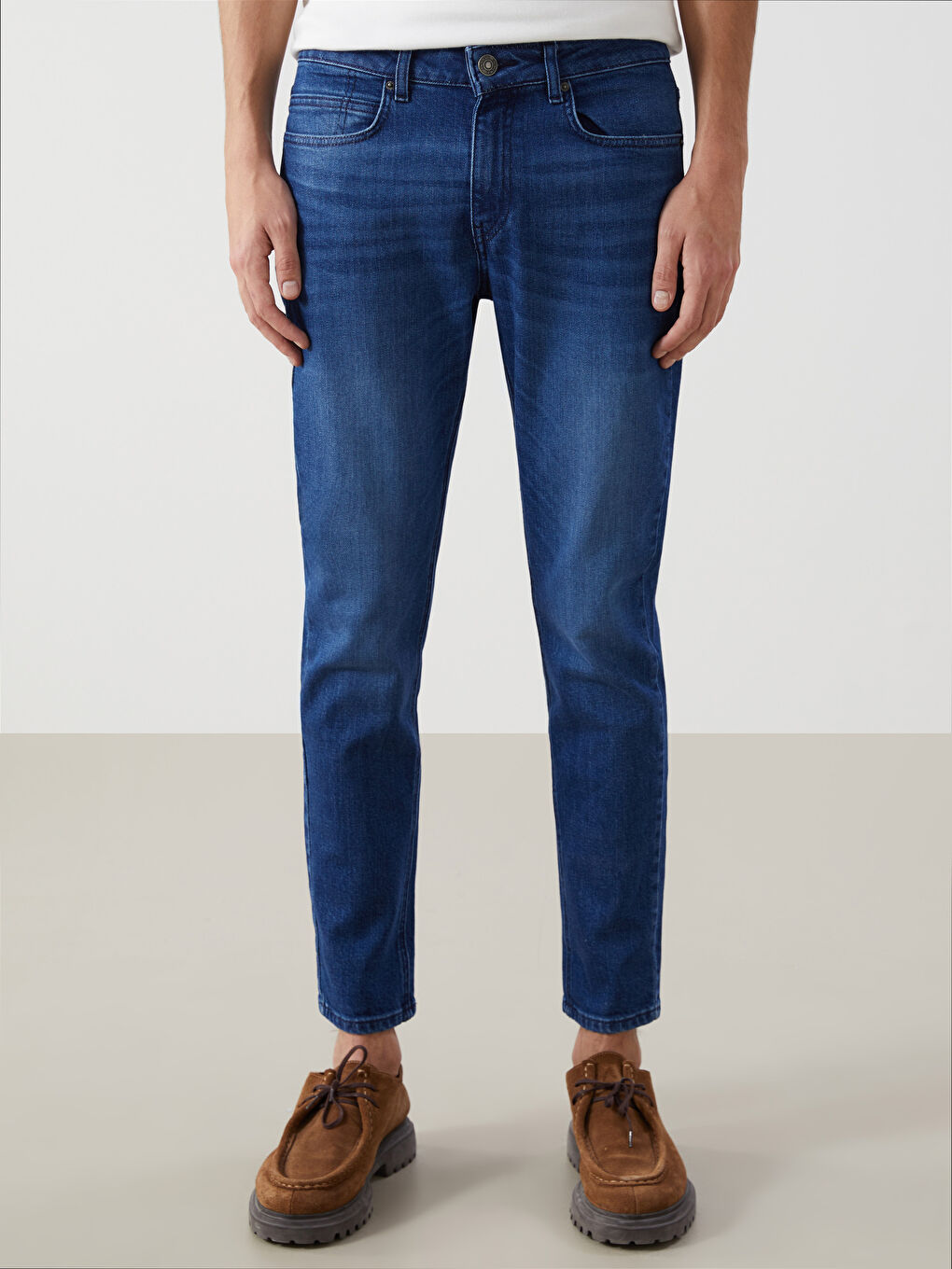 İndigo Slim Fit Erkek Jean Pantolon-1