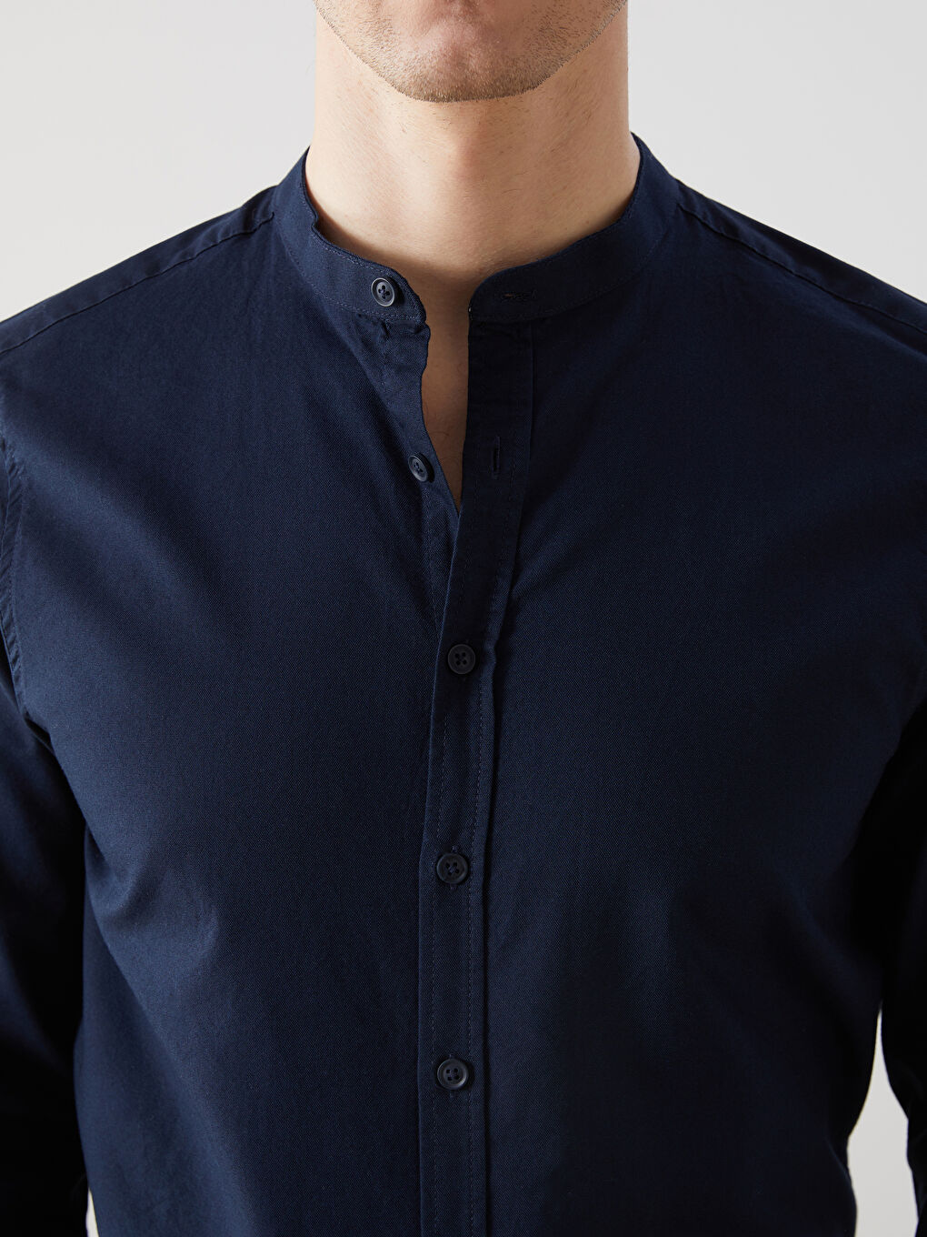 Regular Fit Long Sleeve Oxford Men's Shirt -W4M186Z8-RFH