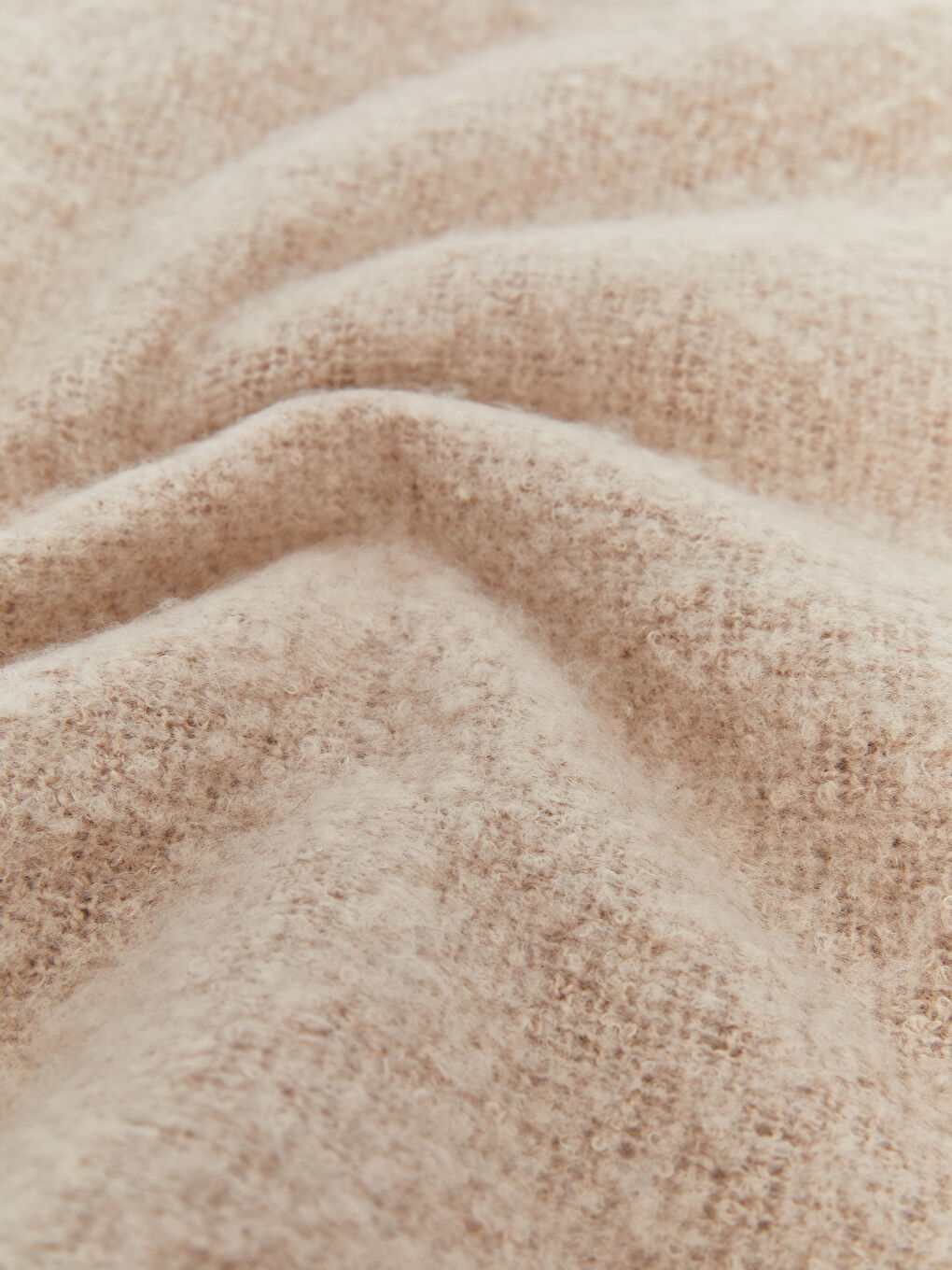 Bej Püsküllü Erkek Atkı-2