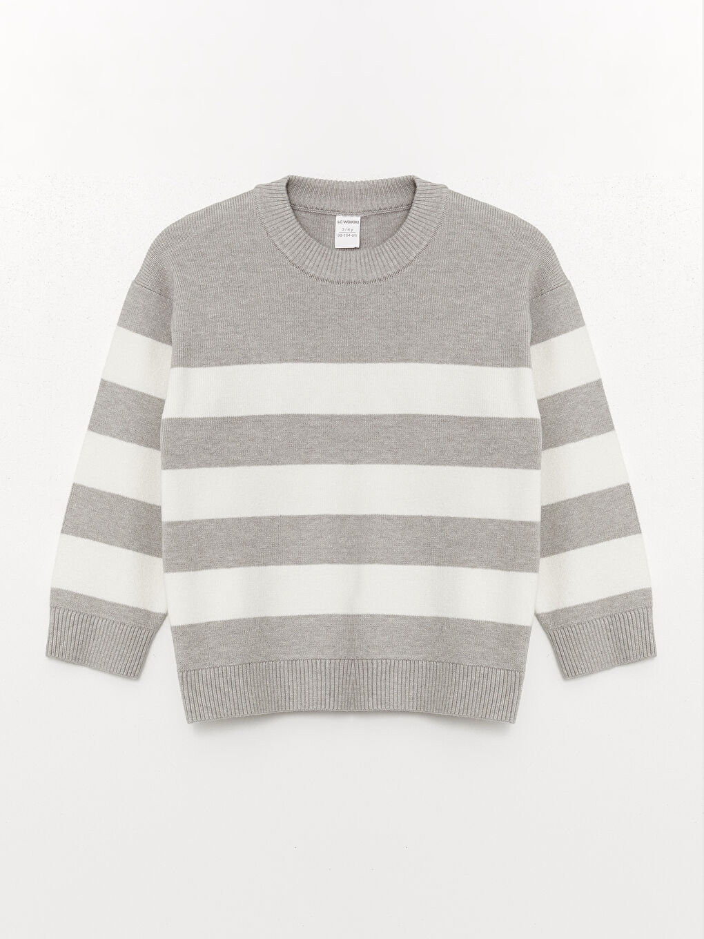 Crew Neck Striped Boys Knitwear Sweater-2