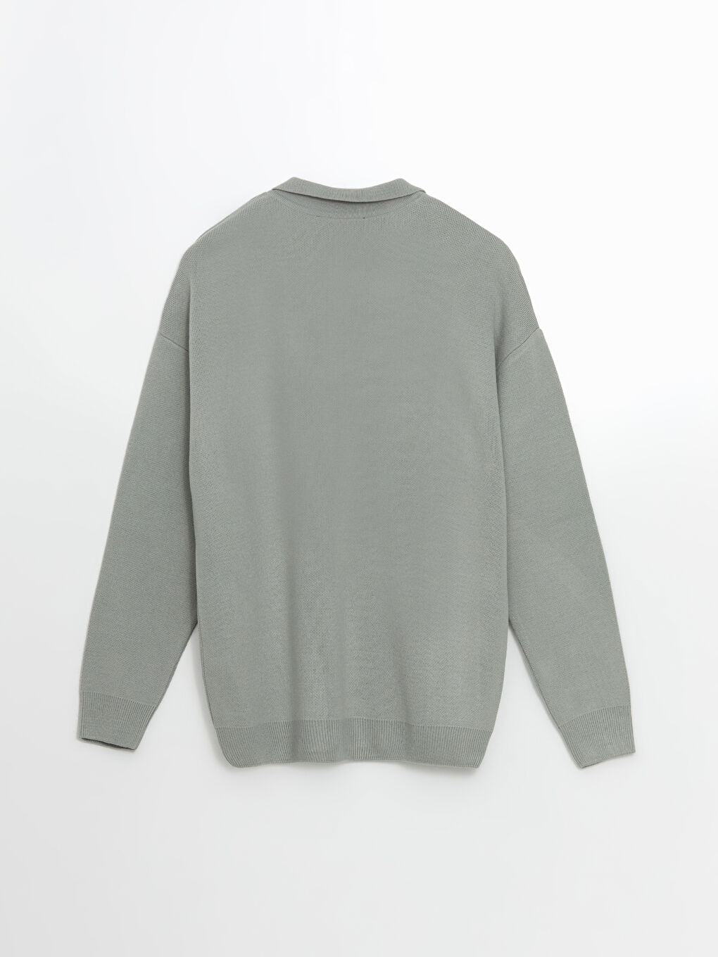 سويتر تريكو بياقة بولو وكم طويل للرجال-5