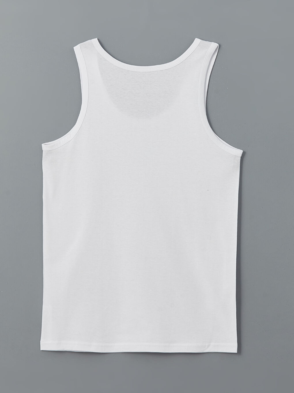 Beyaz U Yaka Penye Erkek Atlet 3'lü-8