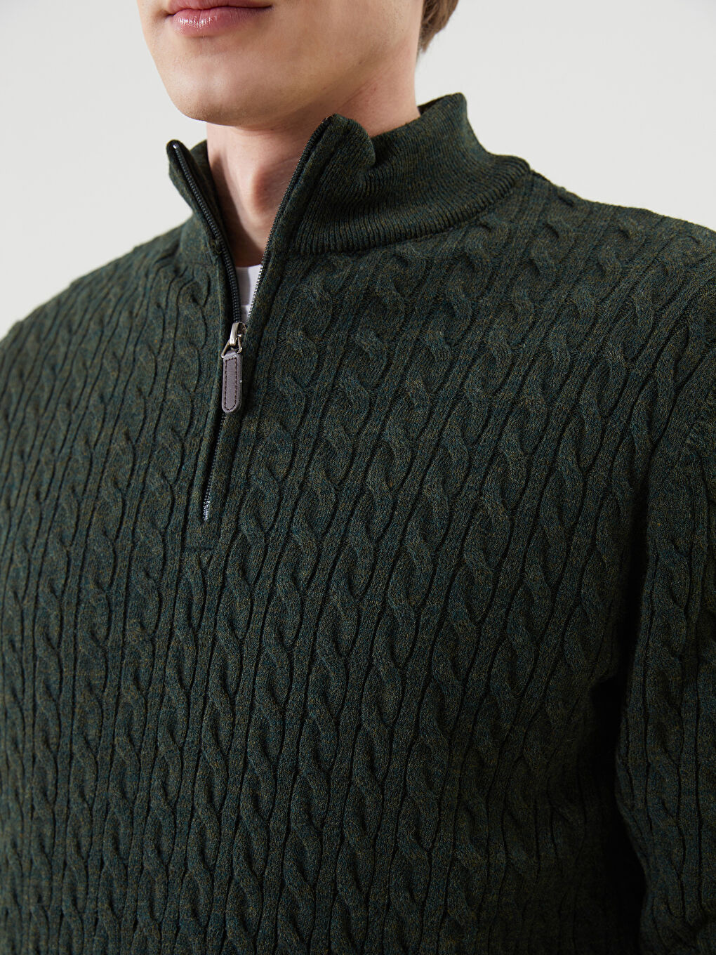 SOUTHBLUE Funnel Neck Men's Knitwear Sweater -W4M221Z8-F7Z