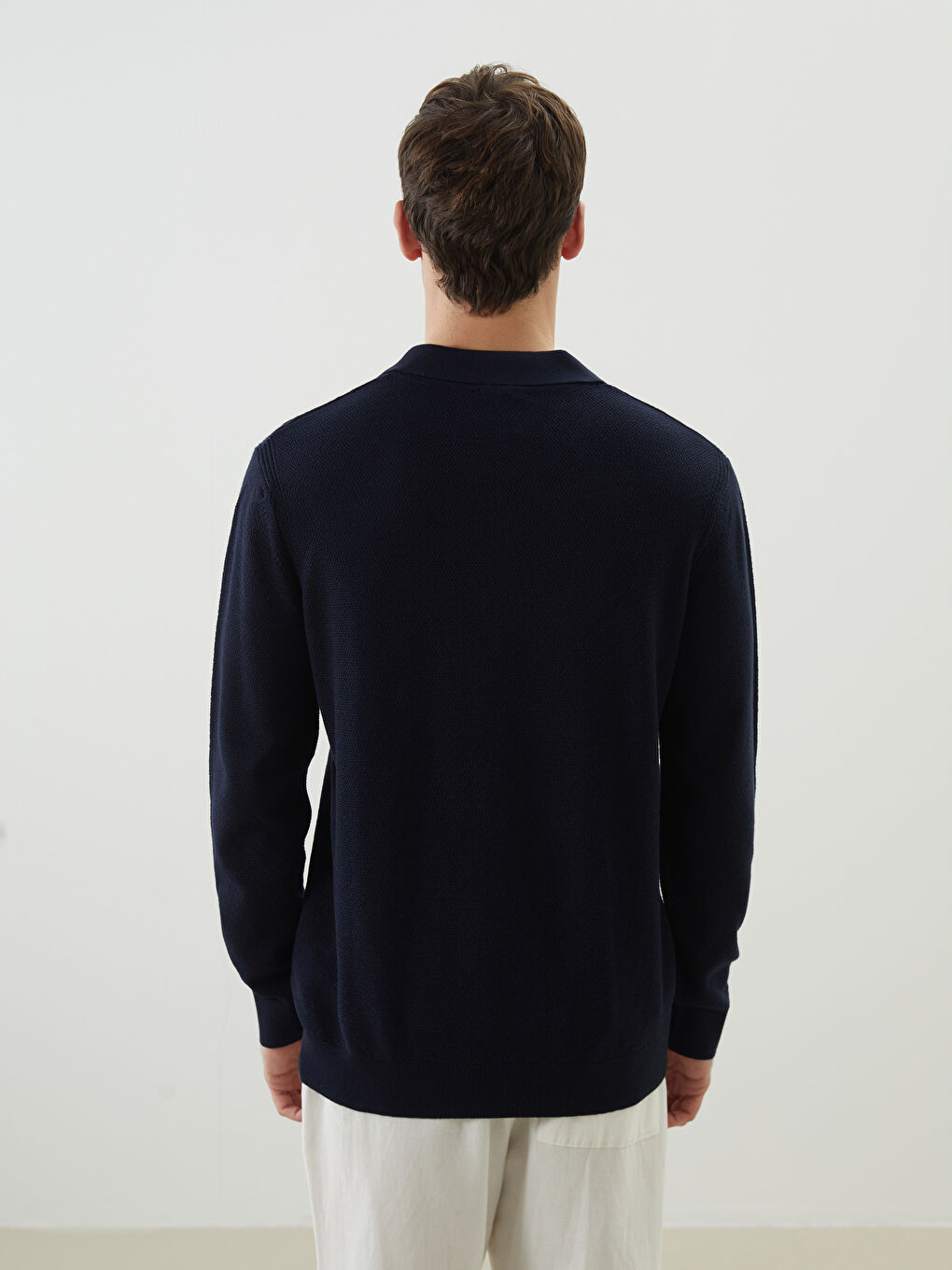 SOUTHBLUE Polo Neck Long Sleeve Men's Knitwear Sweater -W4M225Z8-RFH