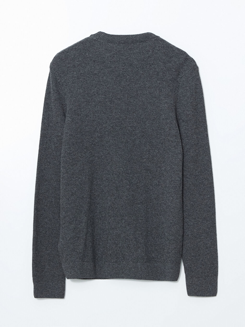 Antrasit Bisiklet Yaka Erkek Triko Kazak-5