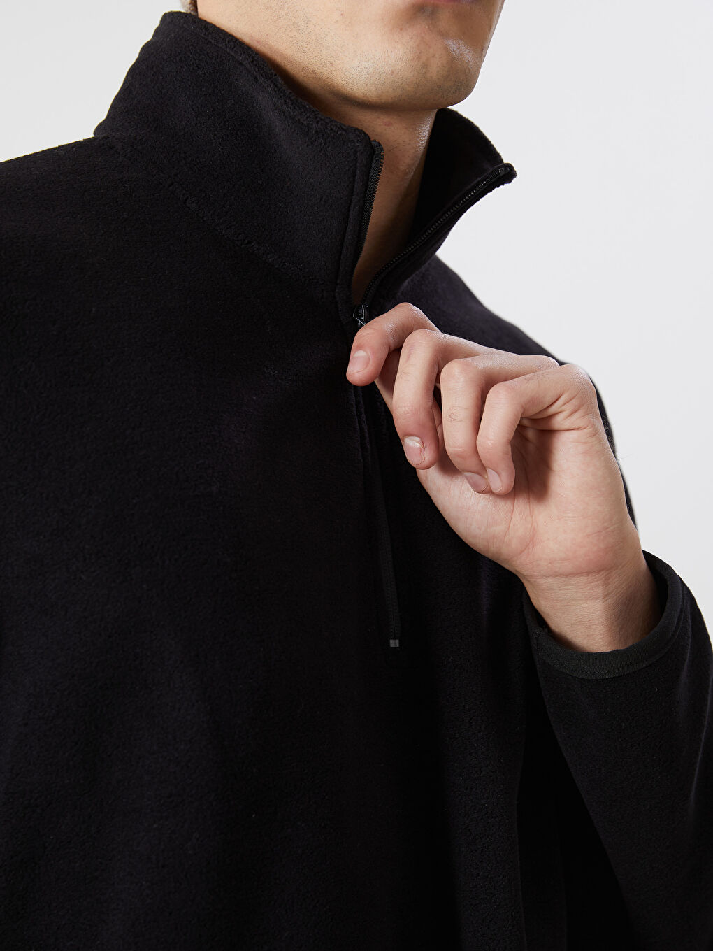 Stand Collar Long Sleeve Fleece Men's Thick Sweatshirt -W4M238Z8-CVL
