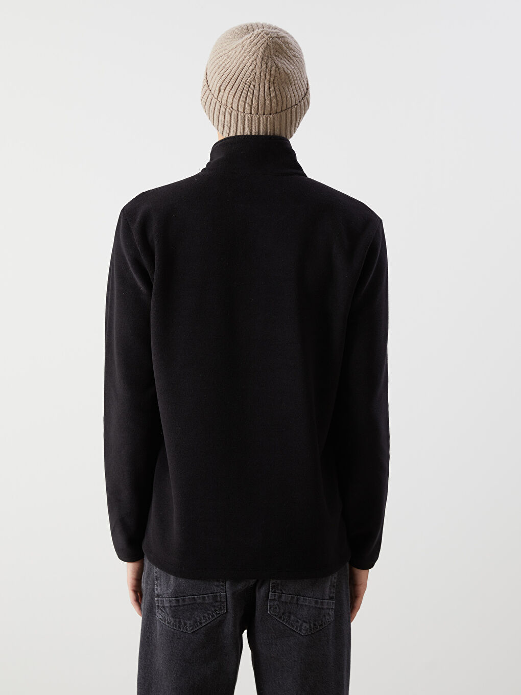 Stand Collar Long Sleeve Fleece Men's Thick Sweatshirt -W4M238Z8-CVL