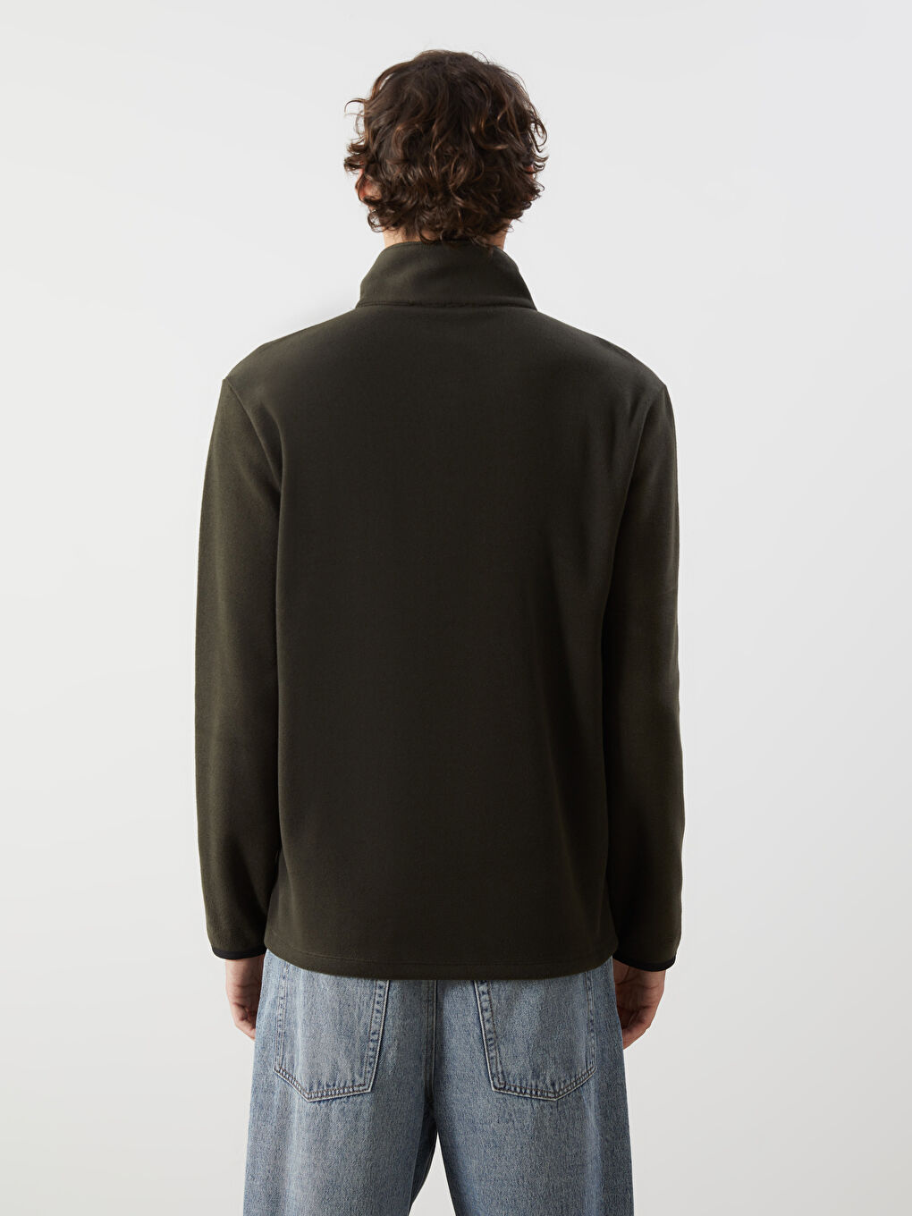Stand Collar Long Sleeve Fleece Men's Thick Sweatshirt -W4M238Z8-Z8X