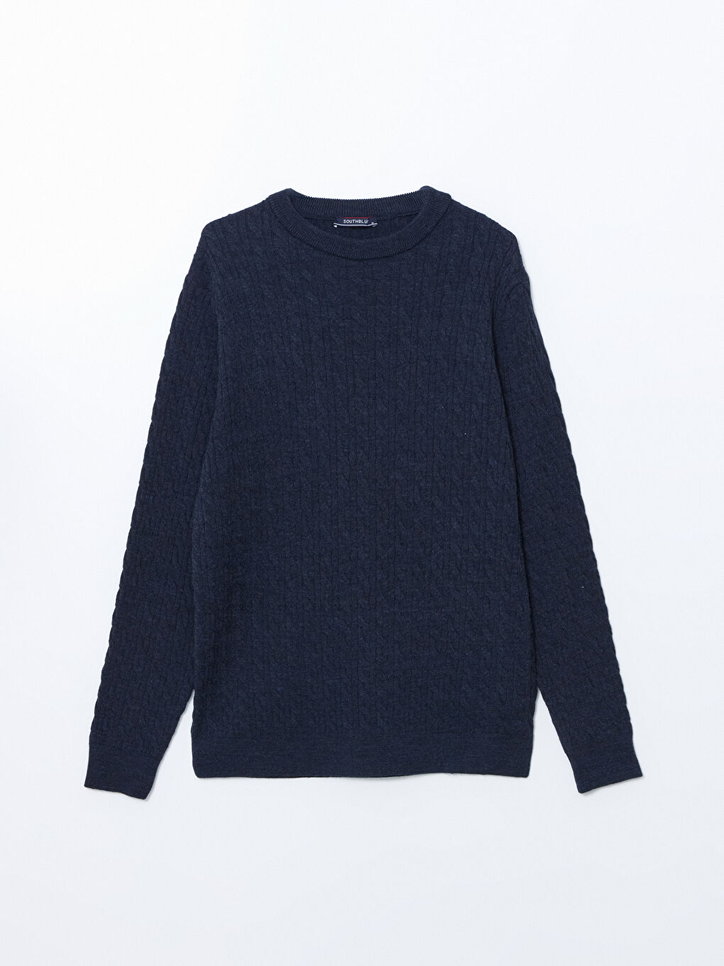 Lacivert Bisiklet Yaka Erkek Triko Kazak-4