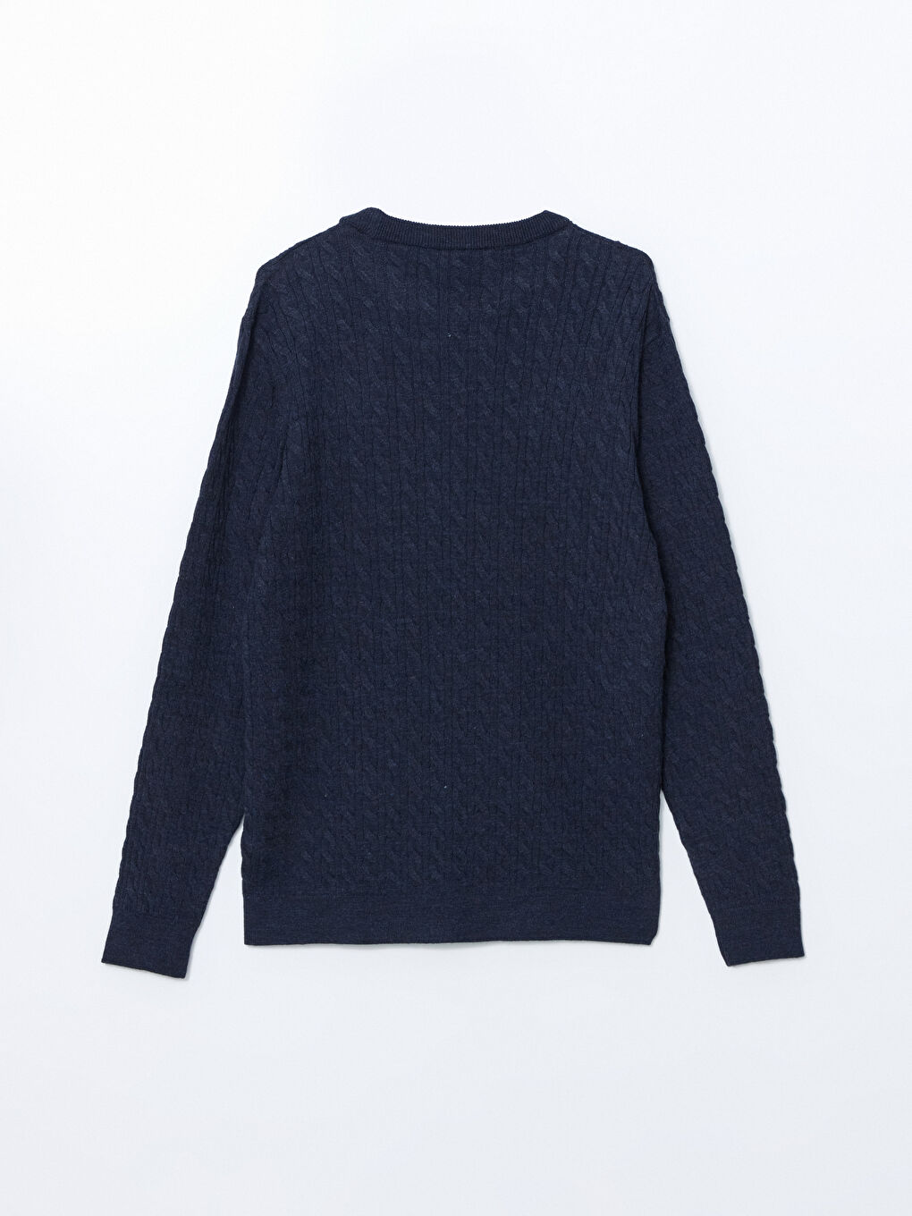 Lacivert Bisiklet Yaka Erkek Triko Kazak-5