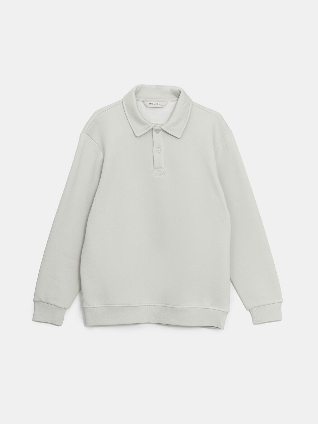 LCW Vision Bej Polo Yaka Uzun Kollu Erkek Sweatshirt - 4