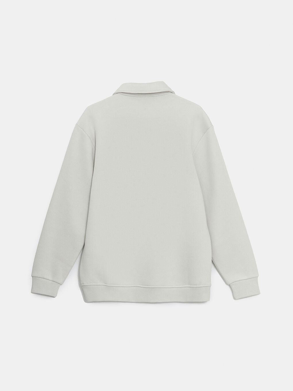 LCW Vision Bej Polo Yaka Uzun Kollu Erkek Sweatshirt - 5