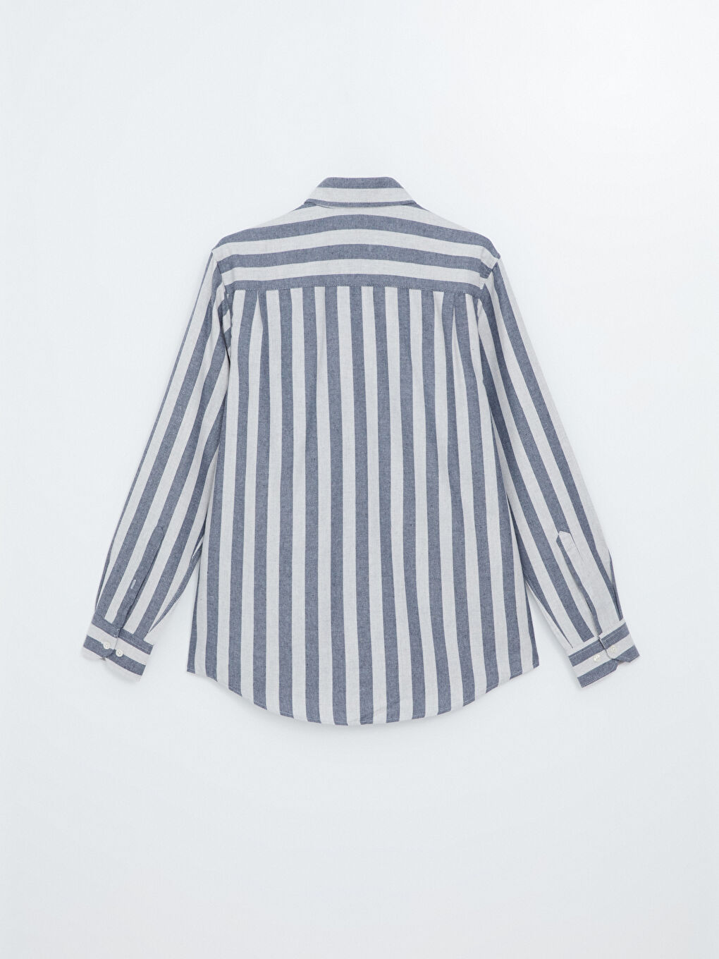 İndigo Regular Fit Uzun Kollu Çizgili Erkek Gömlek-9
