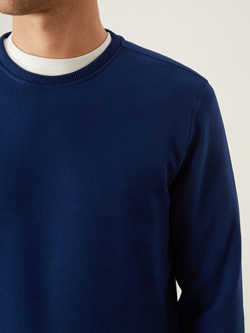 Crew Neck Long Sleeve Men's Sweatshirt -W4M290Z8-DGP