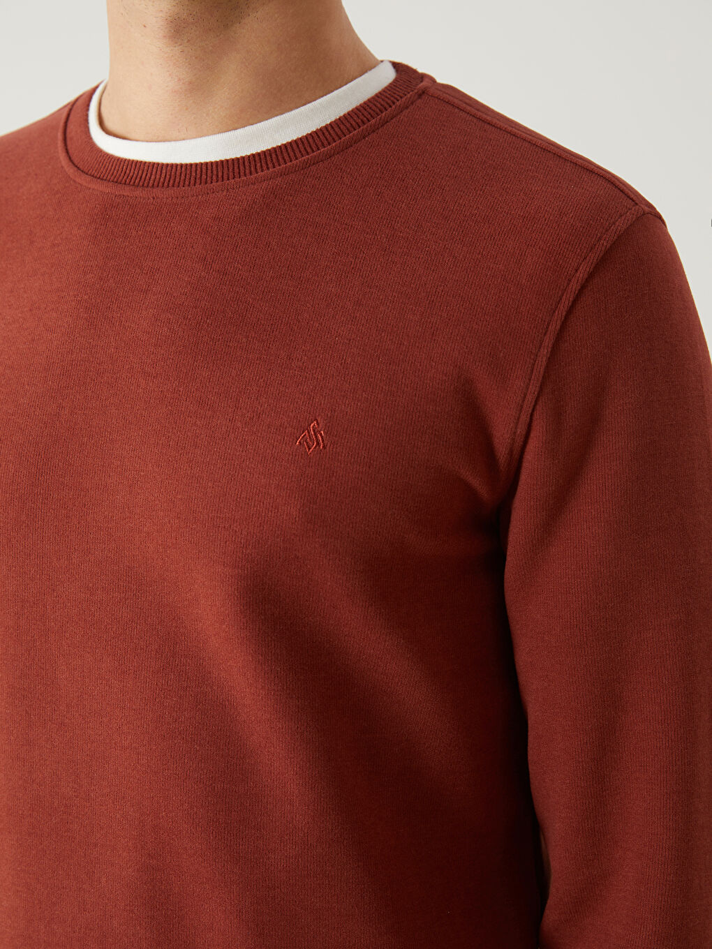 Crew Neck Long Sleeve Men's Sweatshirt -W4M290Z8-EEB