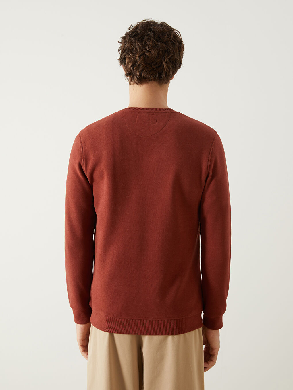 Crew Neck Long Sleeve Men's Sweatshirt -W4M290Z8-EEB