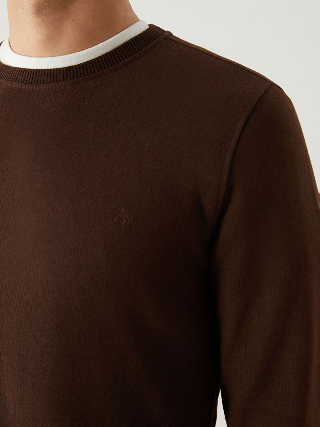 Crew Neck Long Sleeve Men's Sweatshirt -W4M290Z8-J0V