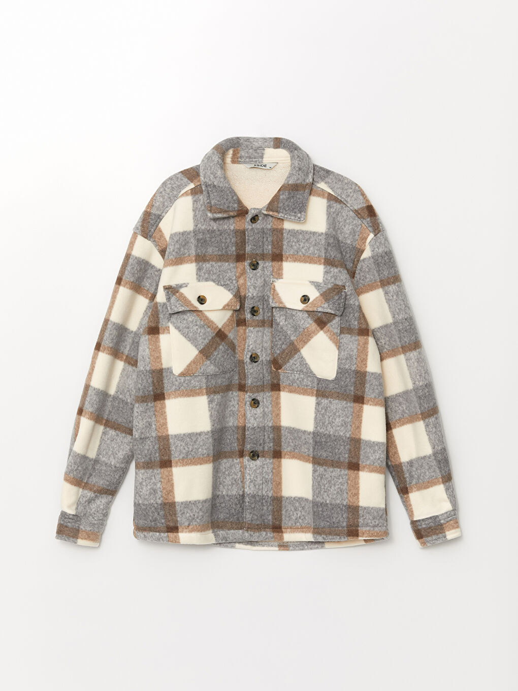 Relaxed Fit Long Sleeve Plaid Men's Lumberjack Shirt Jacket-11