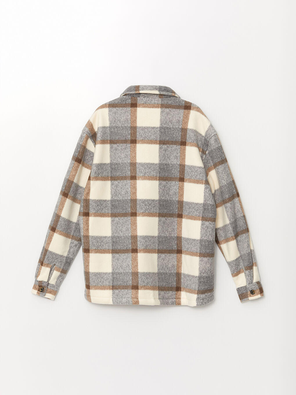Relaxed Fit Long Sleeve Plaid Men's Lumberjack Shirt Jacket-13