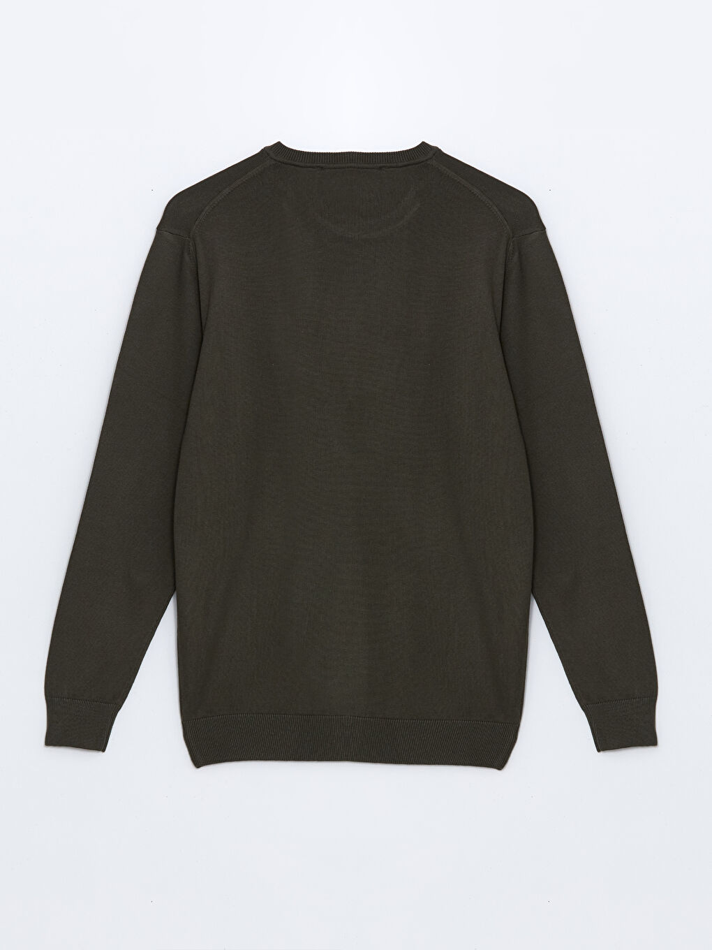 Haki Bisiklet Yaka Erkek Triko Kazak-5