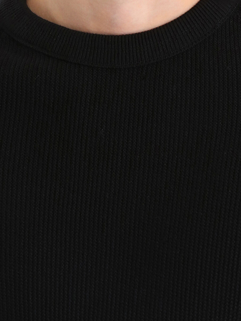 بلوفر تريكو كم طويل بياقة دائرية للرجال-2