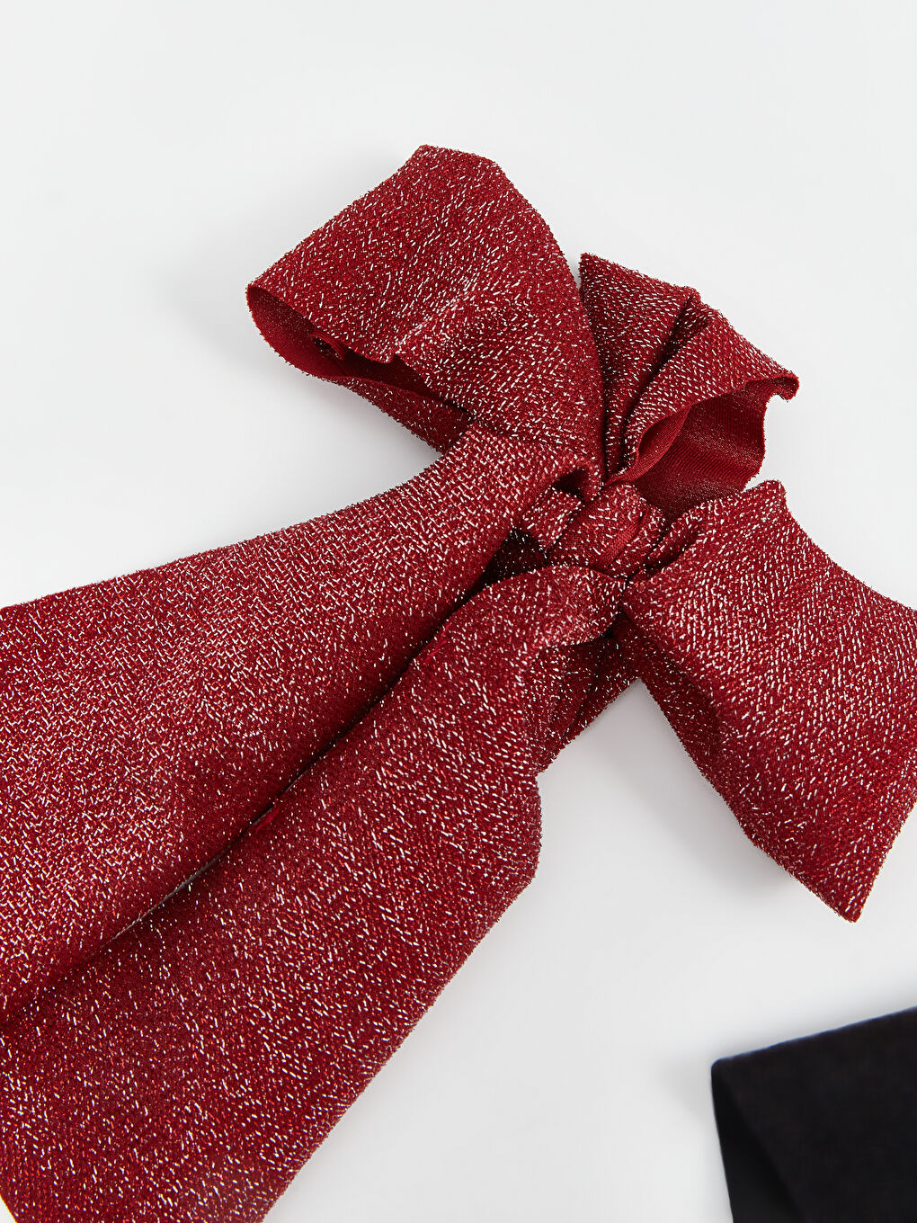 Siyah Fiyonk Görünümlü Kadın Saç Tokası 2'li-1