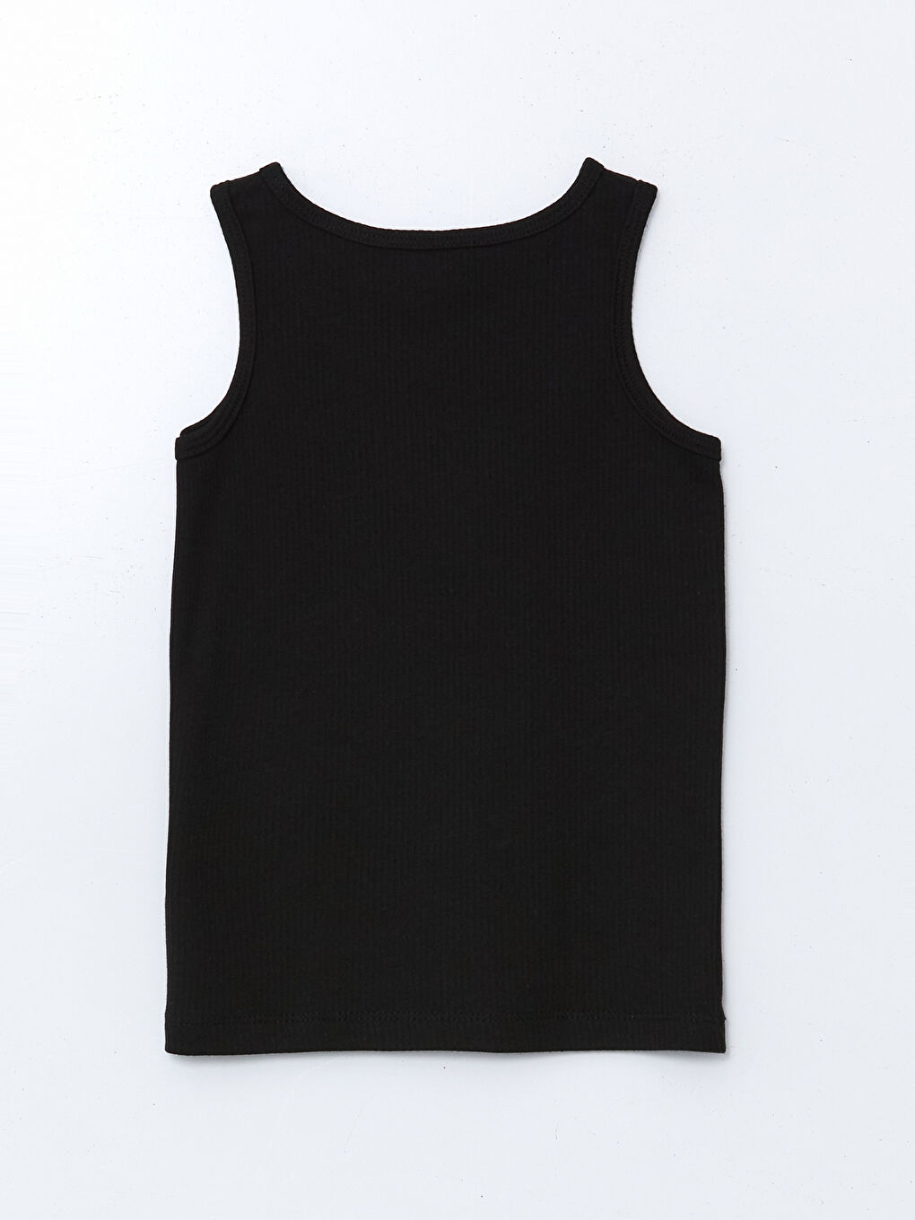 Siyah Bisiklet Yaka Erkek Çocuk Atlet-1