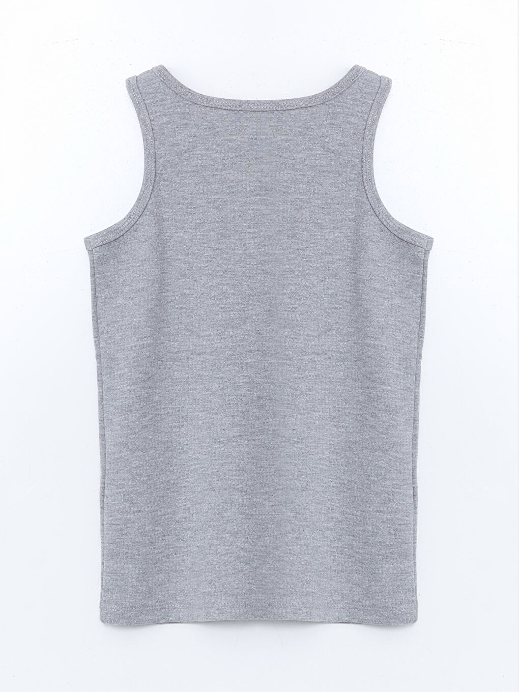 Gri Bisiklet Yaka Erkek Çocuk Atlet-1